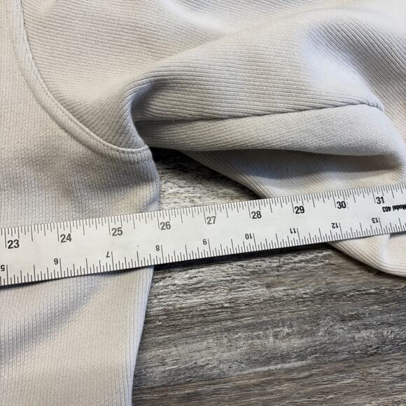 Vintage Y2K Nike White Mens XXL Full Zip Spell Out Swoosh Ribbed Pocket Hoodie - Picture 6 of 11